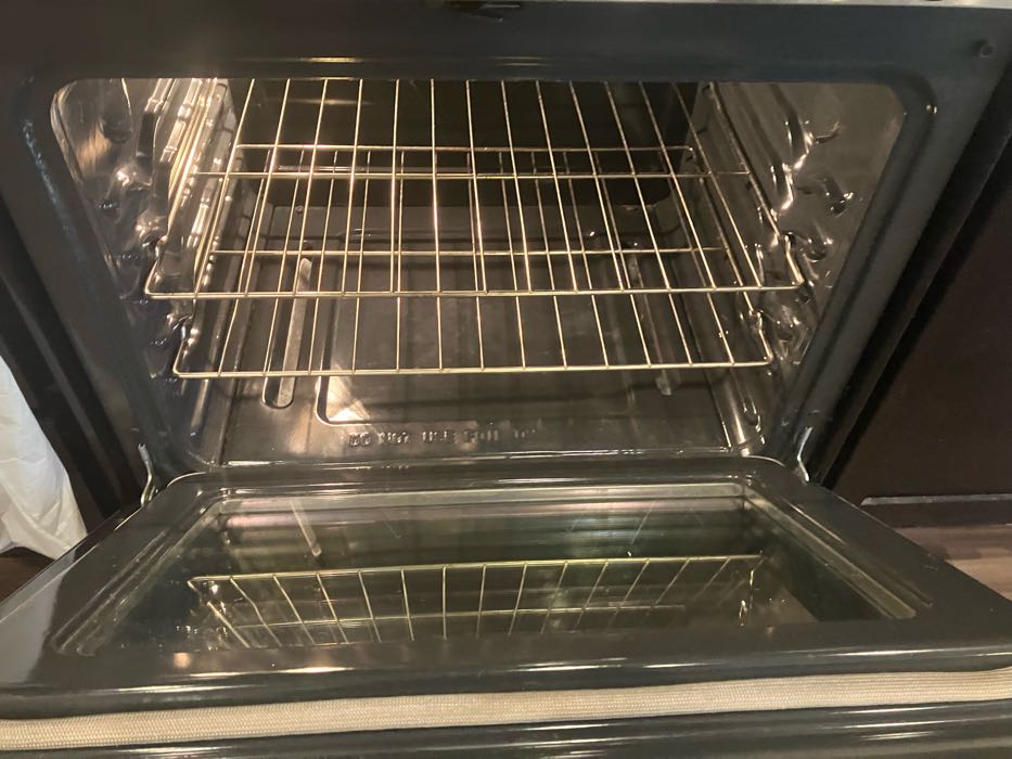 Inside of an oven after cleaning